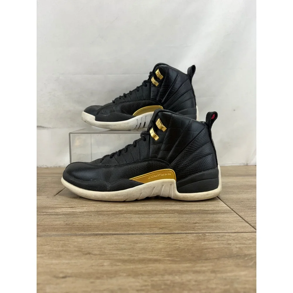Jordan 12 Retro Royalty Taxi Black Gold White AO6068-007 Mens 9.5